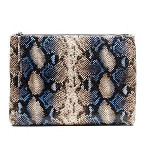 NWT Banana Republic Snake Effect Leather Clutch